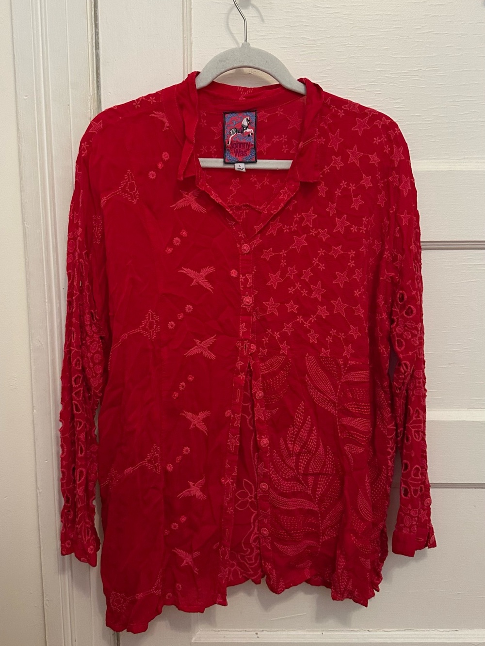 Johnny Was - Rochelle Button Up in red